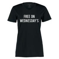 Biden Campaign Hawks ‘Free On Wednesdays’ Anti Trump Women's Momentum V-Neck T-Shirt