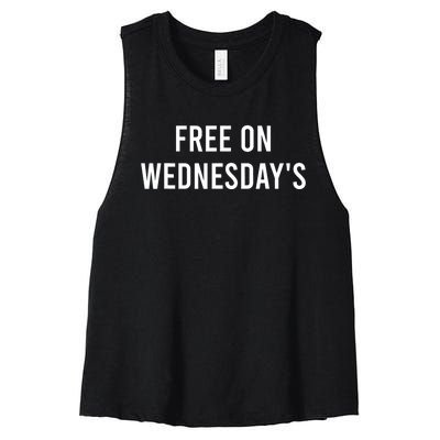 Biden Campaign Hawks ‘Free On Wednesdays’ Anti Trump Women's Racerback Cropped Tank