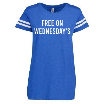 Biden Campaign Hawks ‘Free On Wednesdays’ Anti Trump Enza Ladies Jersey Football T-Shirt