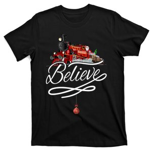 Believe Christmas Holiday Train T-Shirt