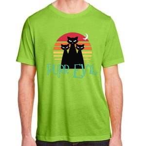 BLACK CAT HALLOWEEN RETRO Style HALLOWEEN CATS Adult ChromaSoft Performance T-Shirt