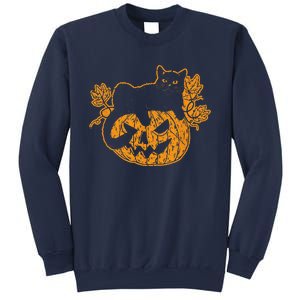 Black Cat Halloween Gifts Funny Spooky Scary Sweatshirt