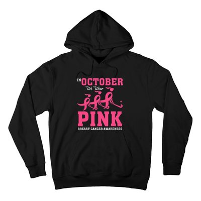 Breast Cancer Hockey Team Pink Awareness Ribbon Patient Hoodie