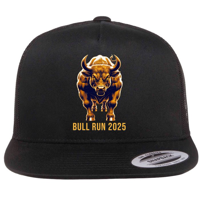Bitcoin Cryptocurrency HODL Trader BTC Bull Run  Flat Bill Trucker Hat