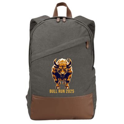 Bitcoin Cryptocurrency HODL Trader BTC Bull Run  Cotton Canvas Backpack