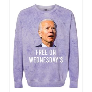 Biden Campaign Hawks ‘Free On Wednesdays’ Anti Trump Trending Colorblast Crewneck Sweatshirt