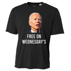 Biden Campaign Hawks ‘Free On Wednesdays’ Anti Trump Trending Cooling Performance Crew T-Shirt