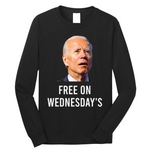 Biden Campaign Hawks ‘Free On Wednesdays’ Anti Trump Trending Long Sleeve Shirt