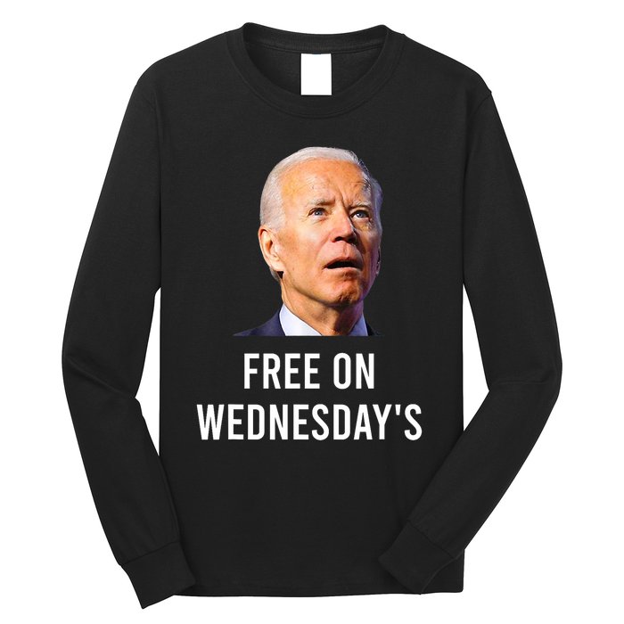 Biden Campaign Hawks ‘Free On Wednesdays’ Anti Trump Trending Long Sleeve Shirt