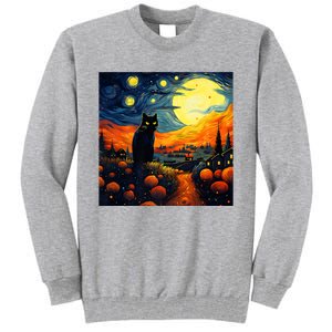 Black Cat Halloween Night Costumes Tall Sweatshirt