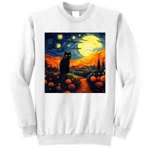 Black Cat Halloween Night Costumes Sweatshirt