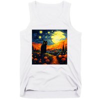 Black Cat Halloween Night Costumes Tank Top