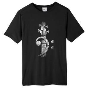 Bass Cleff Headstock Bass Guitar Tall Fusion ChromaSoft Performance T-Shirt