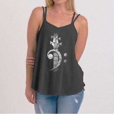 Bass Cleff Headstock Bass Guitar Women's Strappy Tank