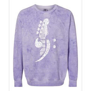 Bass Cleff Headstock Bassist Bass Guitar Musician Music Colorblast Crewneck Sweatshirt