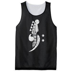 Bass Cleff Headstock Bassist Bass Guitar Musician Music Mesh Reversible Basketball Jersey Tank