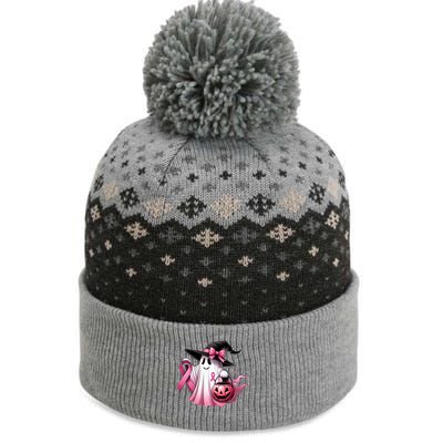 Breast Cancer Halloween Front And Back The Baniff Cuffed Pom Beanie