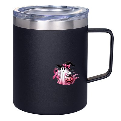 Breast Cancer Halloween Front And Back 12oz Stainless Steel Coffee Mug