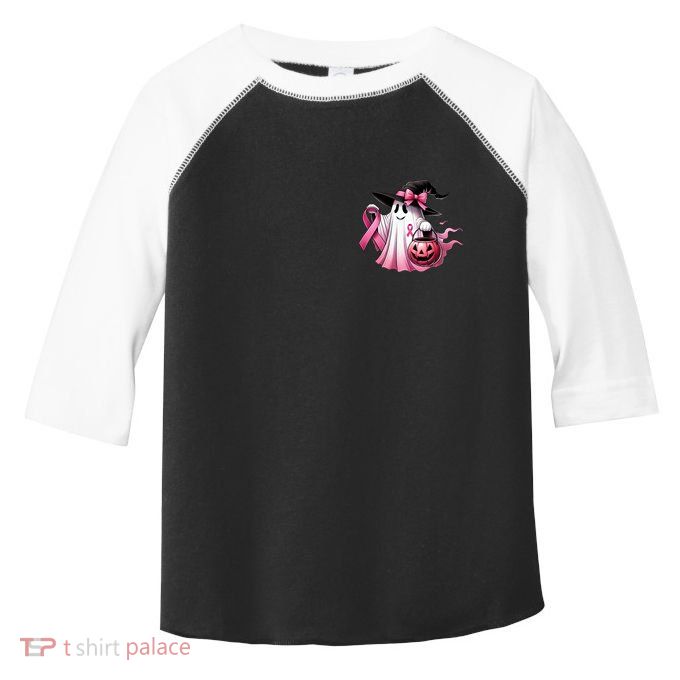 Breast Cancer Halloween Front And Back Toddler Fine Jersey T-Shirt