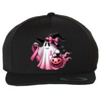 Breast Cancer Halloween Front And Back Wool Snapback Cap