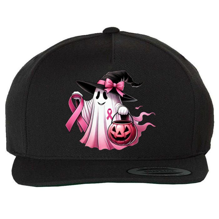 Breast Cancer Halloween Front And Back Wool Snapback Cap