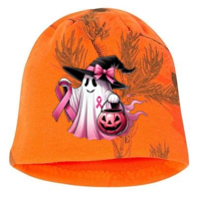 Breast Cancer Halloween Front And Back Kati - Camo Knit Beanie