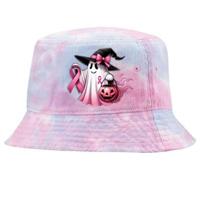 Breast Cancer Halloween Front And Back Tie-Dyed Bucket Hat