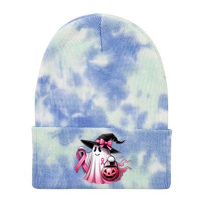 Breast Cancer Halloween Front And Back Tie Dye 12in Knit Beanie