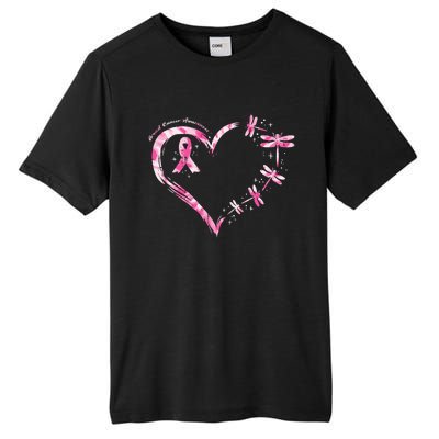 Breast Cancer Heart Dragonflies Awareness Tall Fusion ChromaSoft Performance T-Shirt