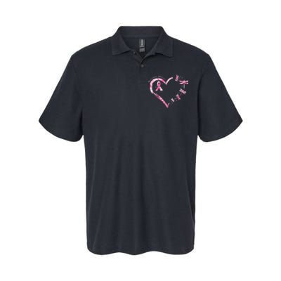 Breast Cancer Heart Dragonflies Awareness Softstyle Adult Sport Polo