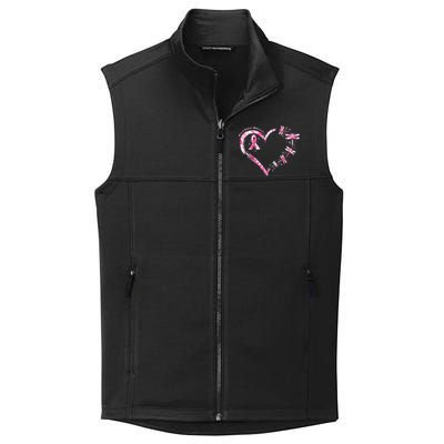 Breast Cancer Heart Dragonflies Awareness Collective Smooth Fleece Vest