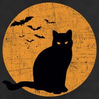 Black Cat Halloween Moon Adult Drive Performance Visor
