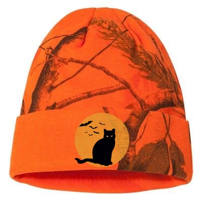 Black Cat Halloween Moon Kati Licensed 12" Camo Beanie