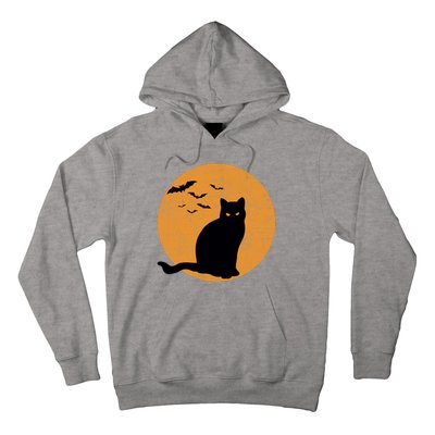 Black Cat Halloween Moon Hoodie