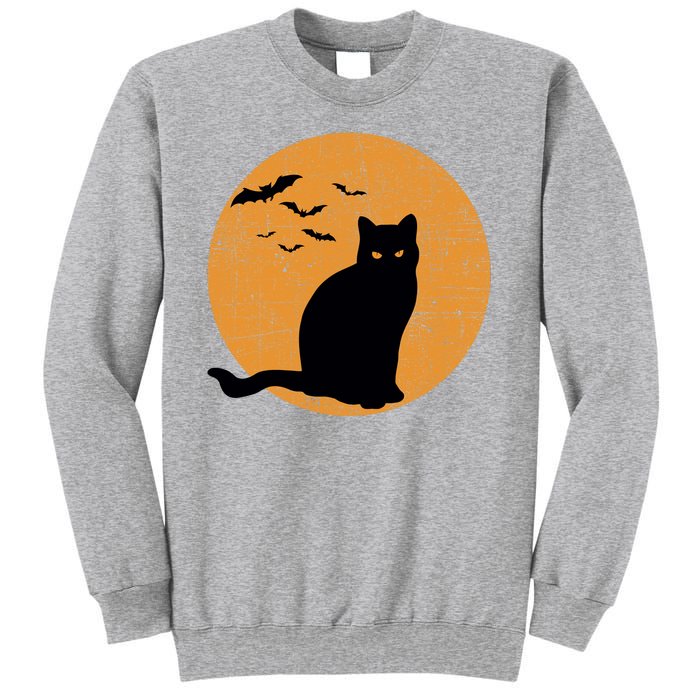 Black Cat Halloween Moon Sweatshirt