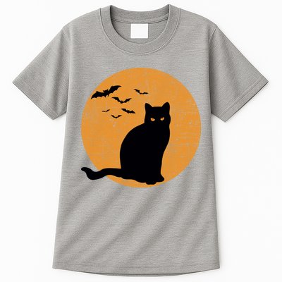 Black Cat Halloween Moon Tall T-Shirt