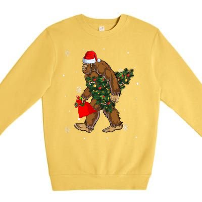 Bigfoot Christmas Holiday Festive Premium Crewneck Sweatshirt