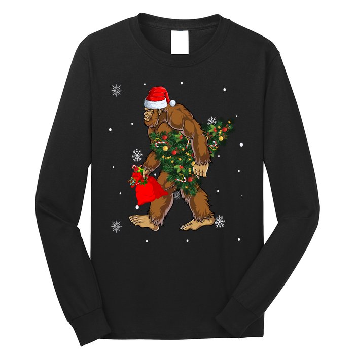 Bigfoot Christmas Holiday Festive Long Sleeve Shirt