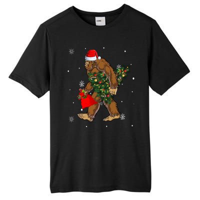 Bigfoot Christmas Holiday Festive Tall Fusion ChromaSoft Performance T-Shirt