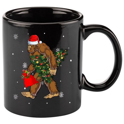 Bigfoot Christmas Holiday Festive 11oz C Handle Ceramic Mug