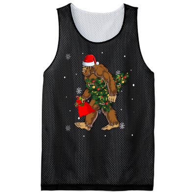 Bigfoot Christmas Holiday Festive Mesh Reversible Basketball Jersey Tank