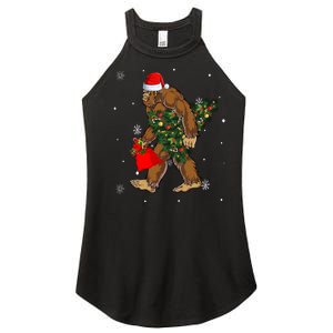 Bigfoot Christmas Holiday Festive Women's Perfect Tri Rocker Tank