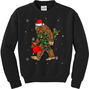 Bigfoot Christmas Holiday Festive Kids Sweatshirt