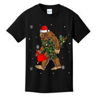 Bigfoot Christmas Holiday Festive Kids T-Shirt