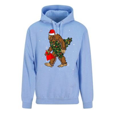 Bigfoot Christmas Holiday Festive Unisex Surf Hoodie