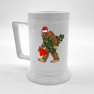 Bigfoot Christmas Holiday Festive Beer Stein