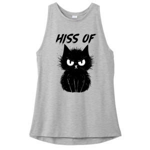 Black Cat Hiss Off For Men Women Meow Cat Gifts Ladies PosiCharge Tri-Blend Wicking Tank