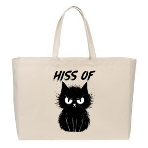 Black Cat Hiss Off For Men Women Meow Cat Gifts Cotton Canvas Jumbo Tote