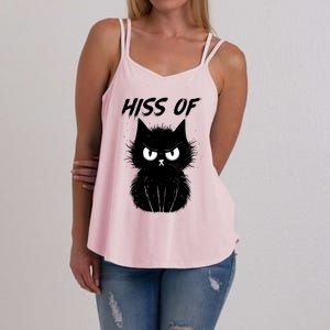 Black Cat Hiss Off For Men Women Meow Cat Gifts Women's Strappy Tank