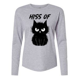 Black Cat Hiss Off For Men Women Meow Cat Gifts Womens Cotton Relaxed Long Sleeve T-Shirt